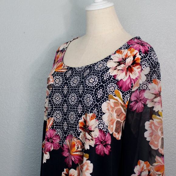 Gorgeous JM Collection Floral Tunic Size XL - Picture 5 of 12
